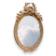 Grand miroir ovale Louis XVI doré