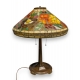 Lampe Tiffany fleurs orange et jaune