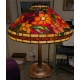 Lampe Tiffany fleurs orange et jaune