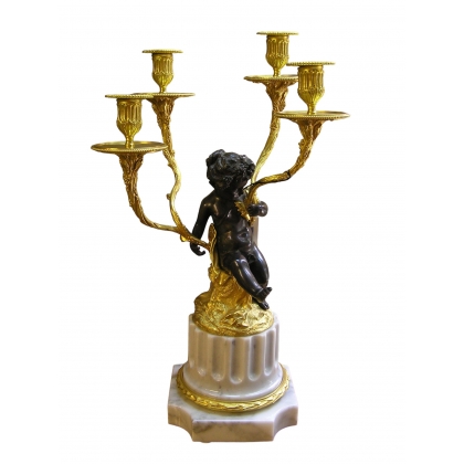 Louis XVI-style candlestick ‘Angelot’ by Moinat SA – Antiques and home décor