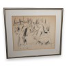 Lithograph entitled "Au bois", signed VERTES