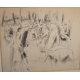 Lithographie "Au bois" signée VERTES