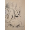 Lithograph entitled "Au bois", signed VERTES