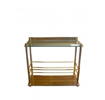 Shelf in glass and brass