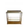 Etagère en verre et laiton