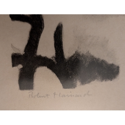 Engraving entitled ‘La renarde’, signed by Robert HAINARD
