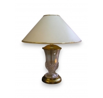 Lampe, pied vase en cristal