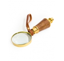 Loupe en laiton et bois