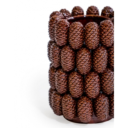 Vase \"Pommes de pin\" en céramique