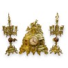 Clock + 2 bronze candlesticks by Moinat SA – Antiques and home décor