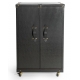 Bar Soho Steamer en cuir noir