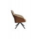 Fauteuil Frie, coque en bois et simili-cuir beige