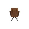 Fauteuil Frie, coque en bois et simili-cuir beige