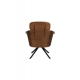 Fauteuil Frie, coque en bois et simili-cuir beige