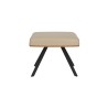 Tabouret Frie, coque en bois et simili-cuir beige