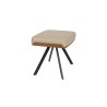 Tabouret Frie, coque en bois et simili-cuir beige