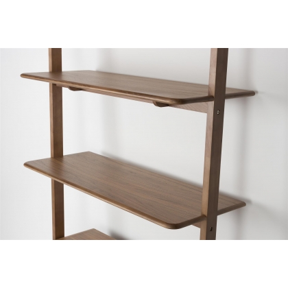 Rise shelf in walnut finish