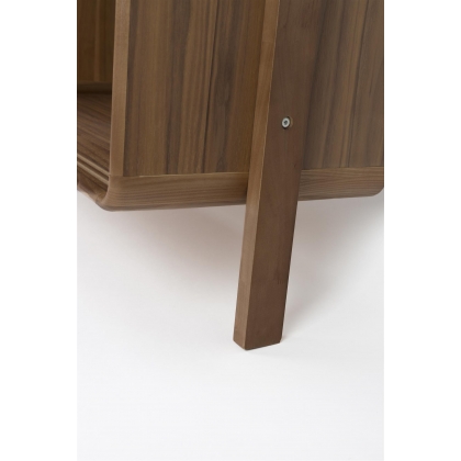 Rise shelf in walnut finish