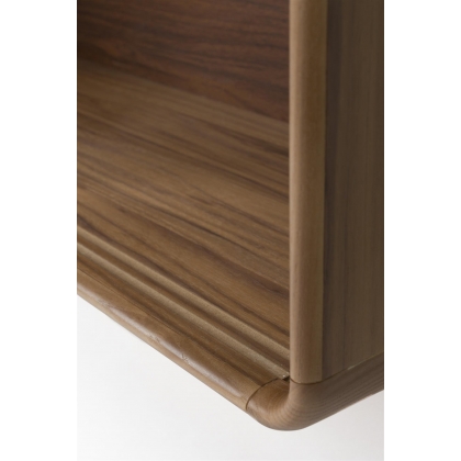 Rise shelf in walnut finish