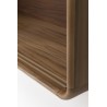 Rise shelf in walnut finish
