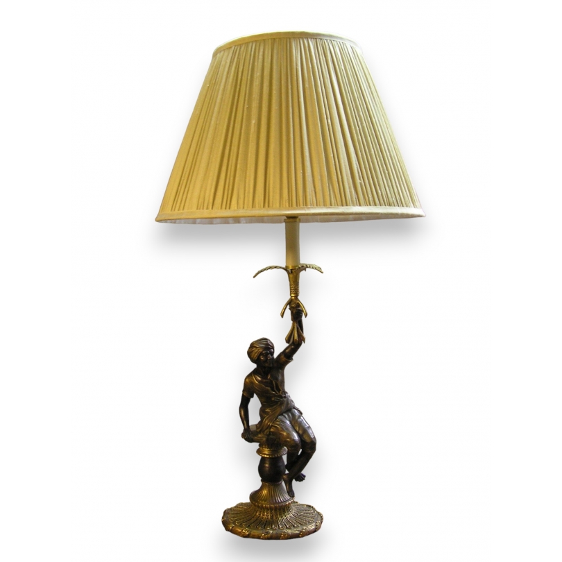 Lampe "Homme au turban", en bronze.