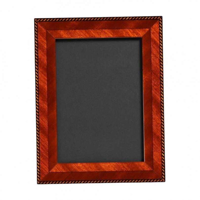 Cadre à photo "Rope" en bois marqueté