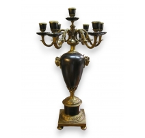 Candlestick with 7 candle holders in bronze black