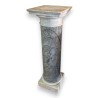 Monumentale colonne en marbre gris et blanc