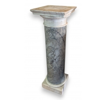 Monumentale colonne en marbre gris et blanc