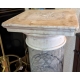 Monumentale colonne en marbre gris et blanc