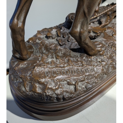 Bronze \"Saint-Hubert\" signé P. LECOURTIER