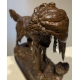 Bronze "Épagneul au faisan" signé J. MOIGNIEZ