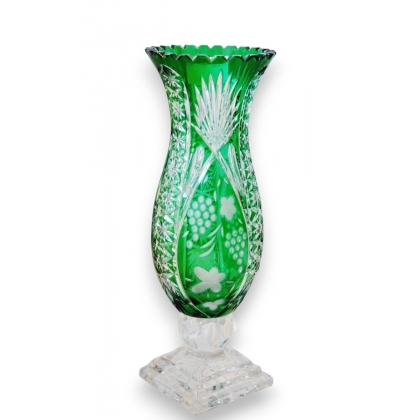  Vase en cristal vert "Raisins" sur  Moinat SA  - Antiquités décoration