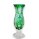 Vase en cristal vert "Raisins"