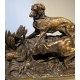 Bronze "Chasse à la perdrix" signé P.J. MENE