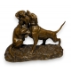 Bronze "Pointers et lapin" signé CARTIER