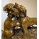 Bronze "Pointers et lapin" signé CARTIER