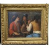Paire de tableaux \"Scène d\'intérieur\"