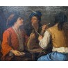 Paire de tableaux \"Scène d\'intérieur\"