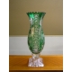 Vase en cristal vert "Raisins"