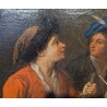 Paire de tableaux \"Scène d\'intérieur\"