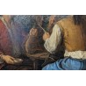 Paire de tableaux \"Scène d\'intérieur\"