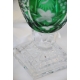 Vase en cristal vert "Raisins"