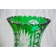 Vase en cristal vert "Raisins"