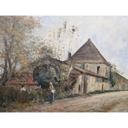 Tableau \"Chateau d\'Aïre\" signé H. DUVOISIN 1905