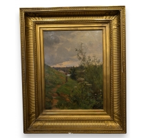 Tableau "Bord de la Meuse" signé VUFFREY