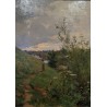 Tableau \"Bord de la Meuse\" signé VUFFREY
