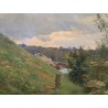 Tableau \"Bord de la Meuse\" signé VUFFREY