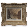 Tableau \"Soir au bord du Rhône\" signé HORNUNG