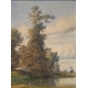 Aquarelle "Le chasseur" signé C. TROYON